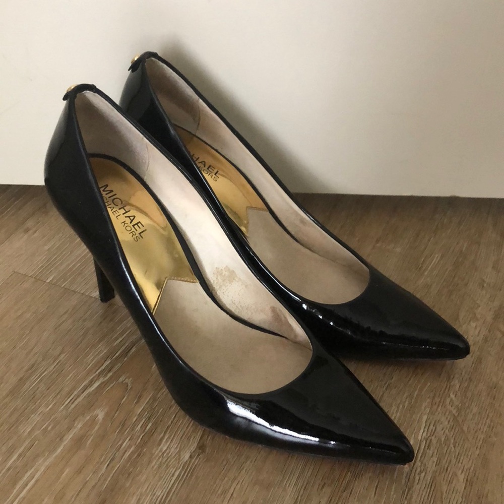 Michael Kors Black Patent Leather Heels 9